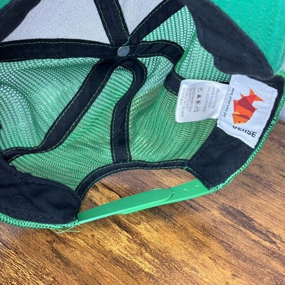 VENSE Lures Logo Fish Green Gray Baseball Mesh Back Snapback Cap Hat - Picture 9 of 10